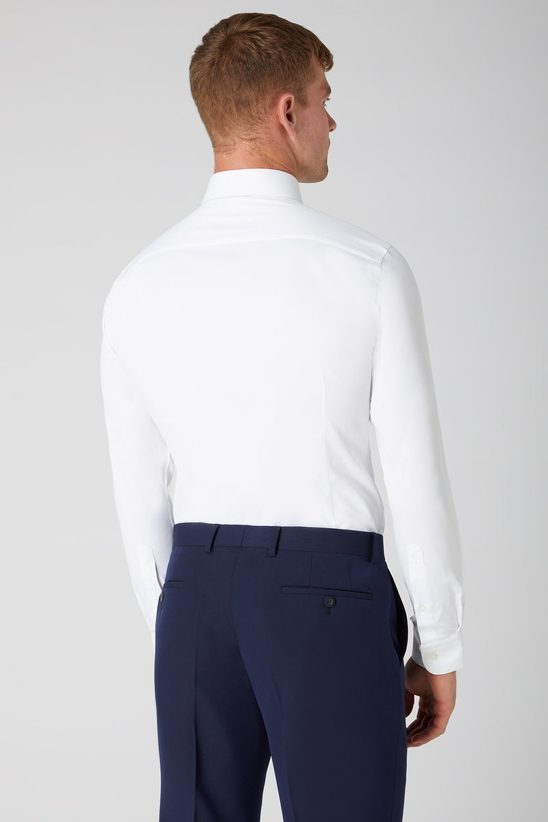 Remus Uomo 18625 Slim Fit Cotton Stretch Shirt White