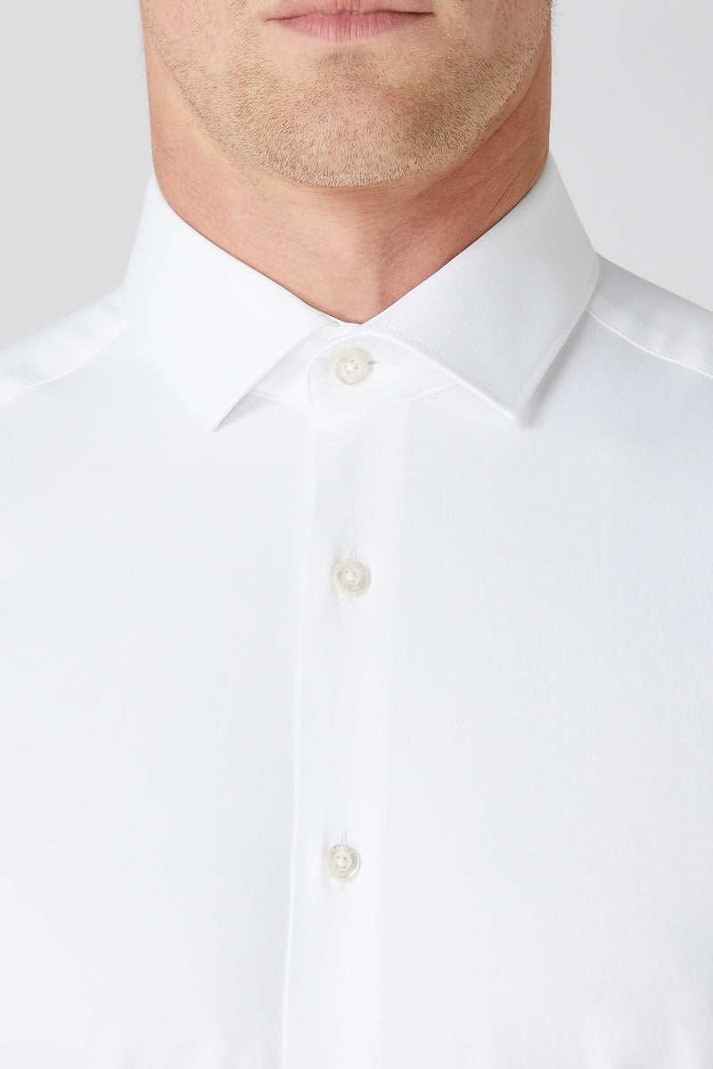 Remus Uomo 18625 Slim Fit Cotton Stretch Shirt White