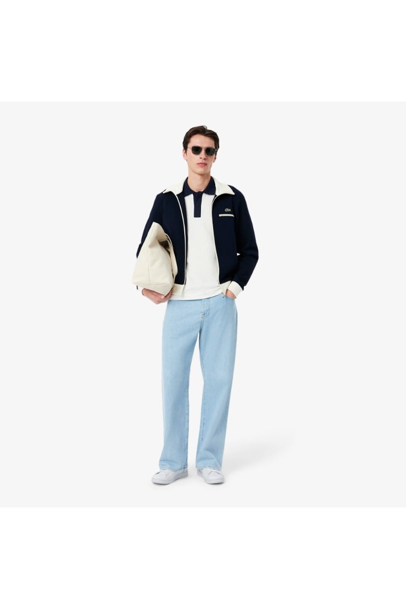 Lacoste MA0011 Carnaby Set Leather Trainers White and Navy