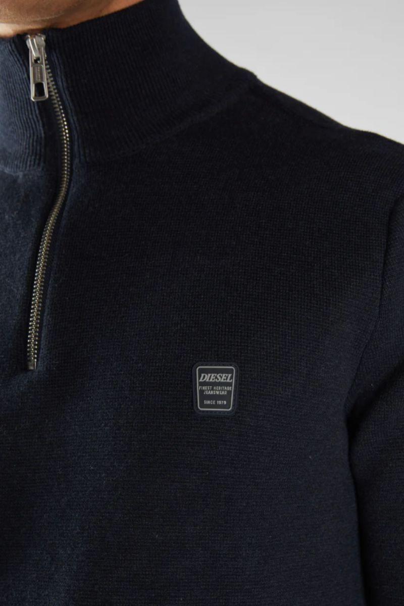 Diesel Pete Half Zip Knit Midnight Blue