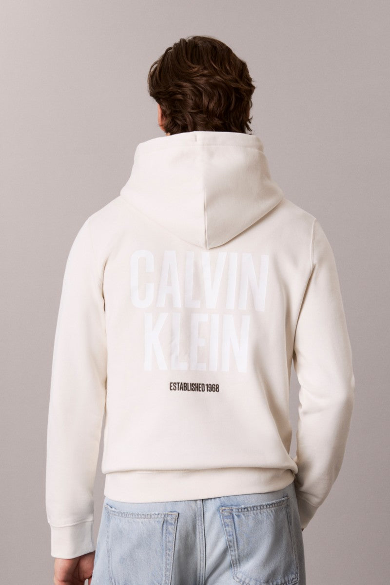 Calvin Klein 247G 350 Fleece Bold Logo Hoodie Tofu