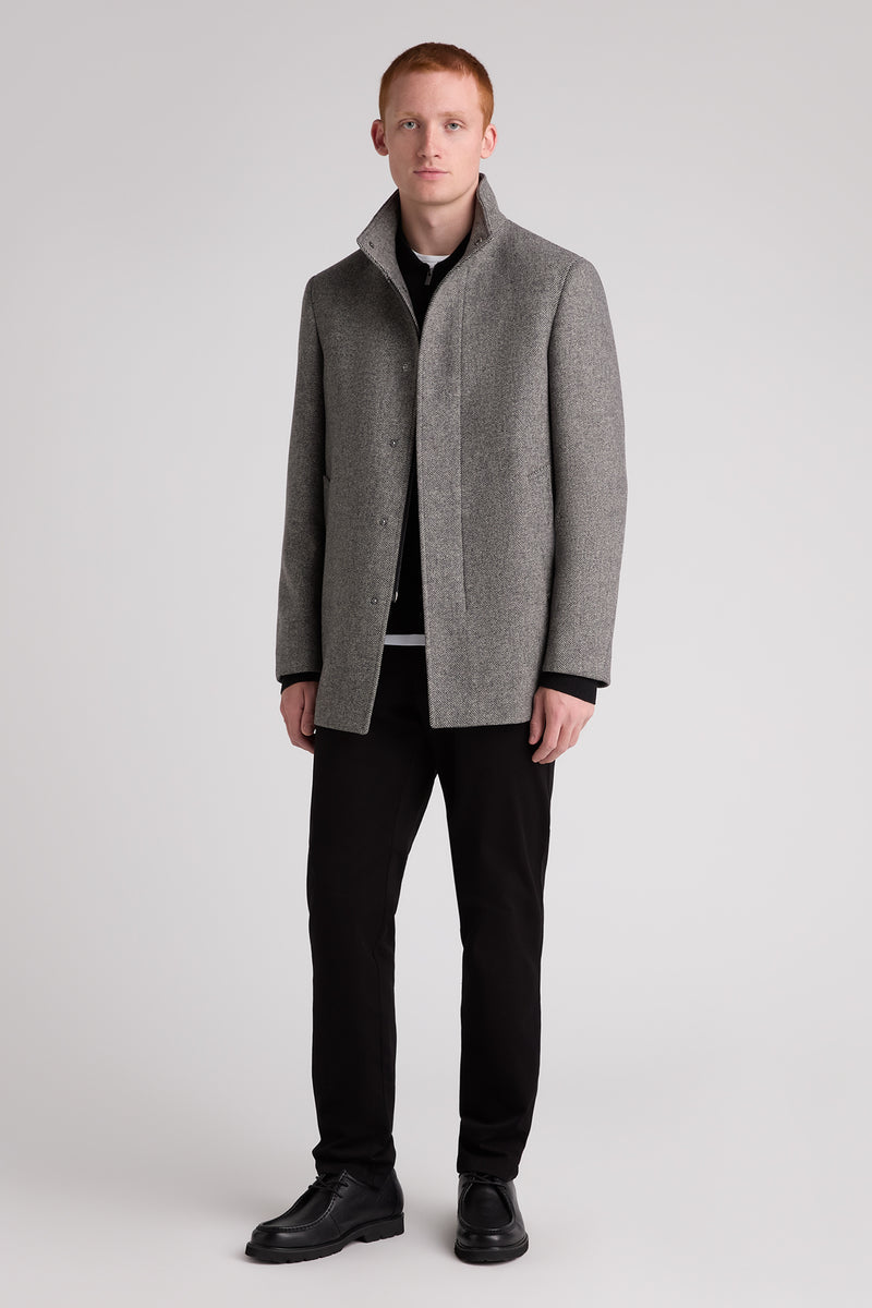 Remus Uomo 90711 Jacob Regular Fit Wool Rich Overcoat Grey
