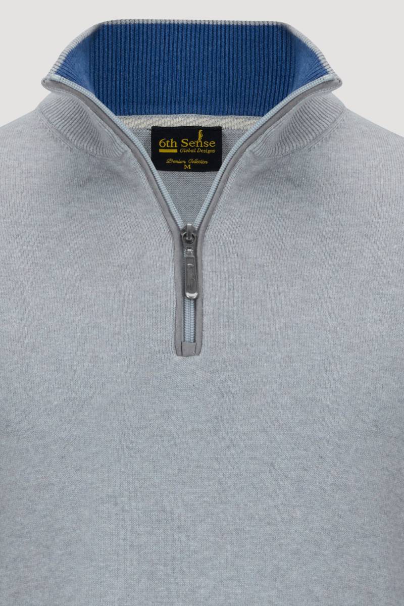6th Sense Harry Quarter Zip Jumper Alloy