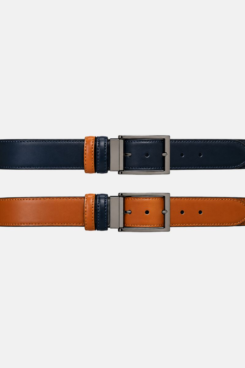 6th Sense Reversible Belt Navy and Tan