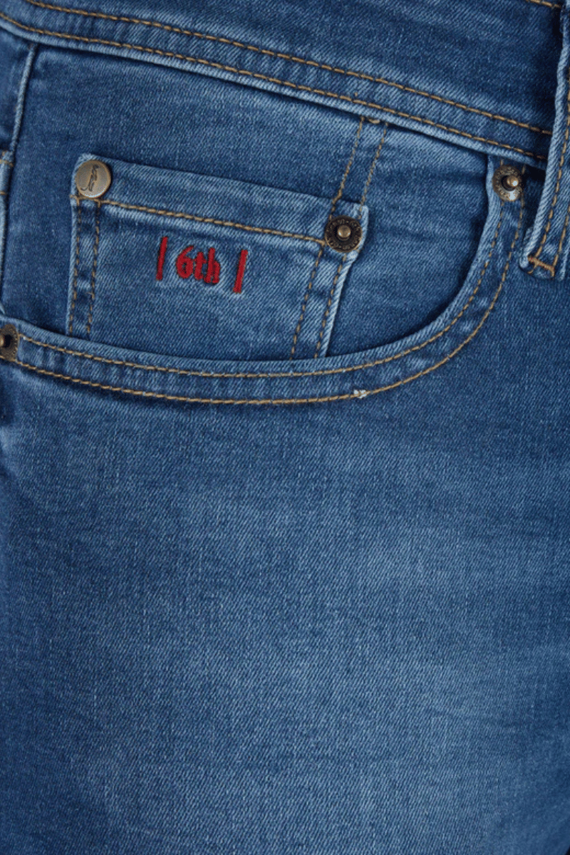 6th Sense Nevada Straight Fit Jean Light Wash