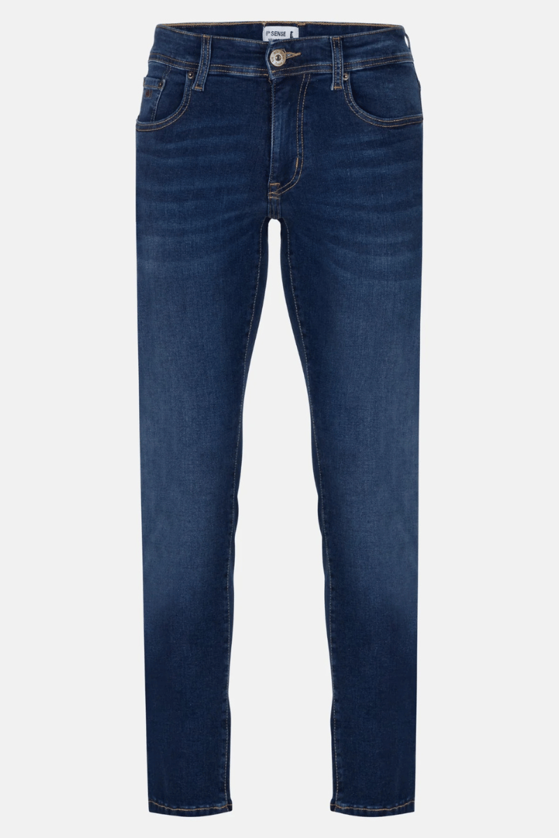 6th Sense Nevada Straight Fit Jean Night Time Blue