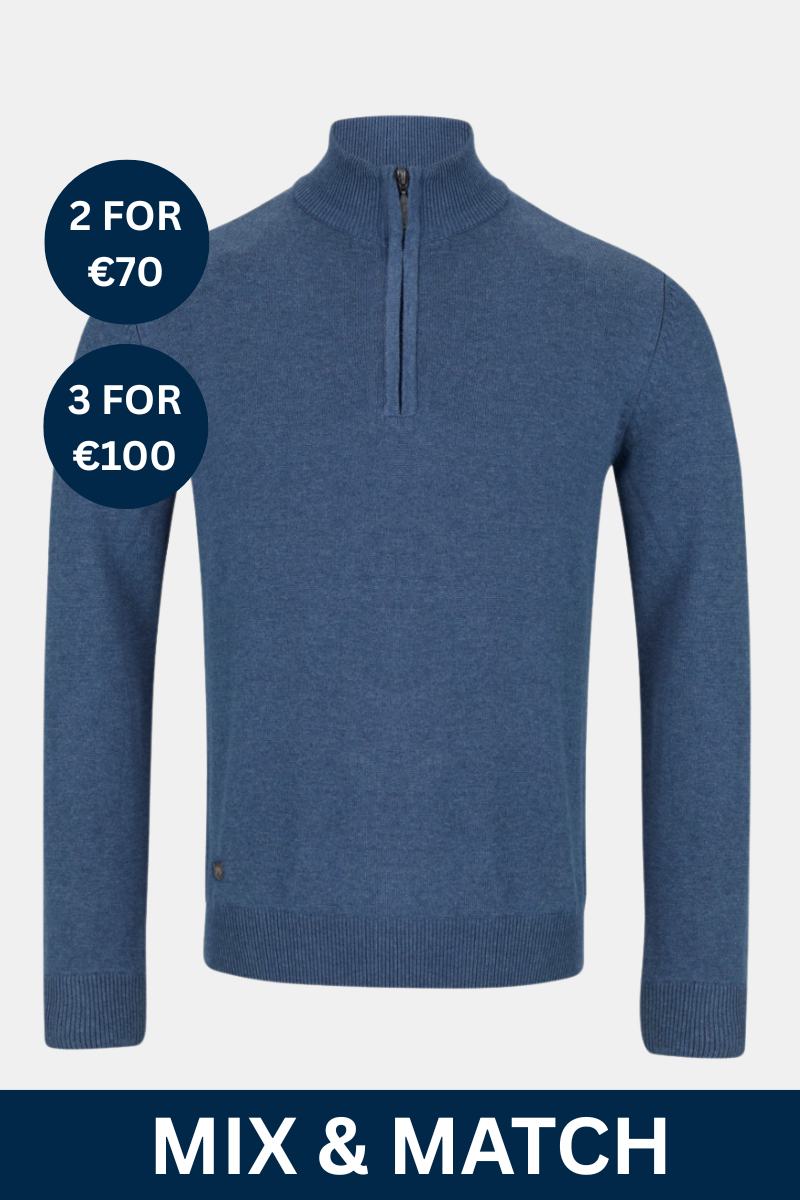 6th Sense Andrew 1/4 Zip Blue (Size XL)