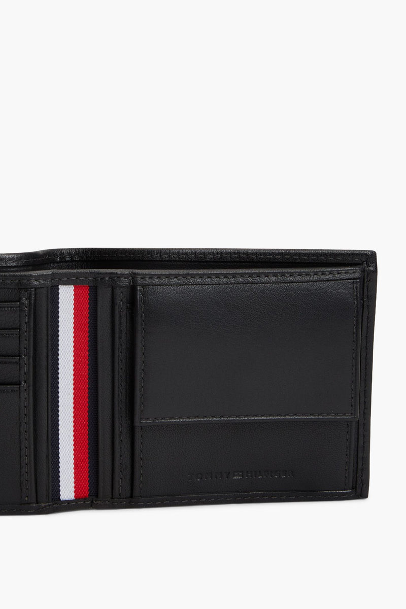 Tommy Hilfiger 14795 Seasonal Leather Card and Coin Wallet Black