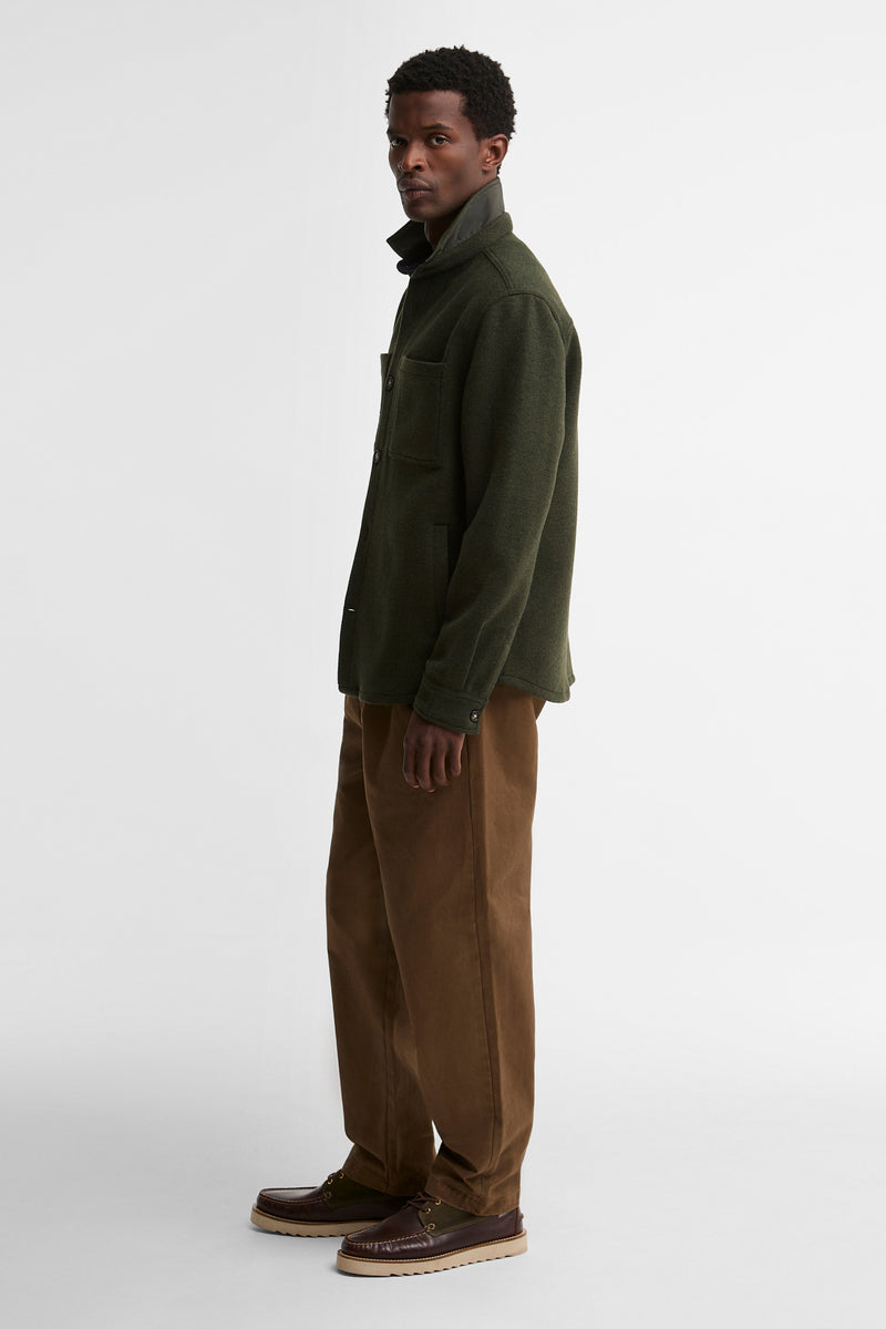Barbour MOS0510 Marltown Tailored Fit Wool Blend Overshirt Sage