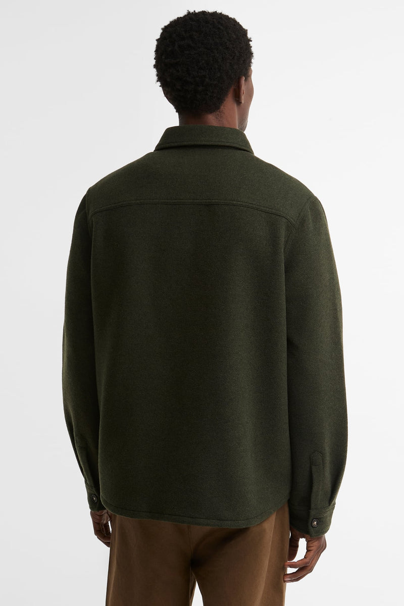Barbour MOS0510 Marltown Tailored Fit Wool Blend Overshirt Sage