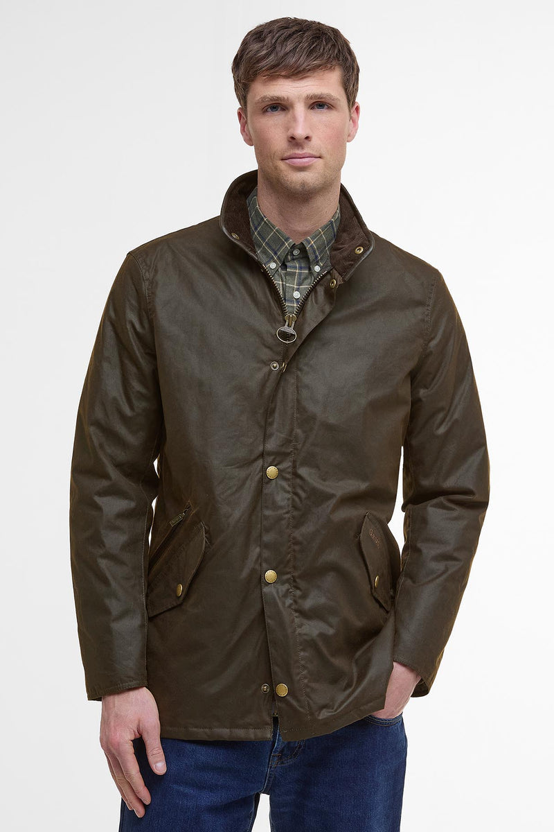 Barbour MWX0726 Prestbury Waxed Cotton Jacket Olive