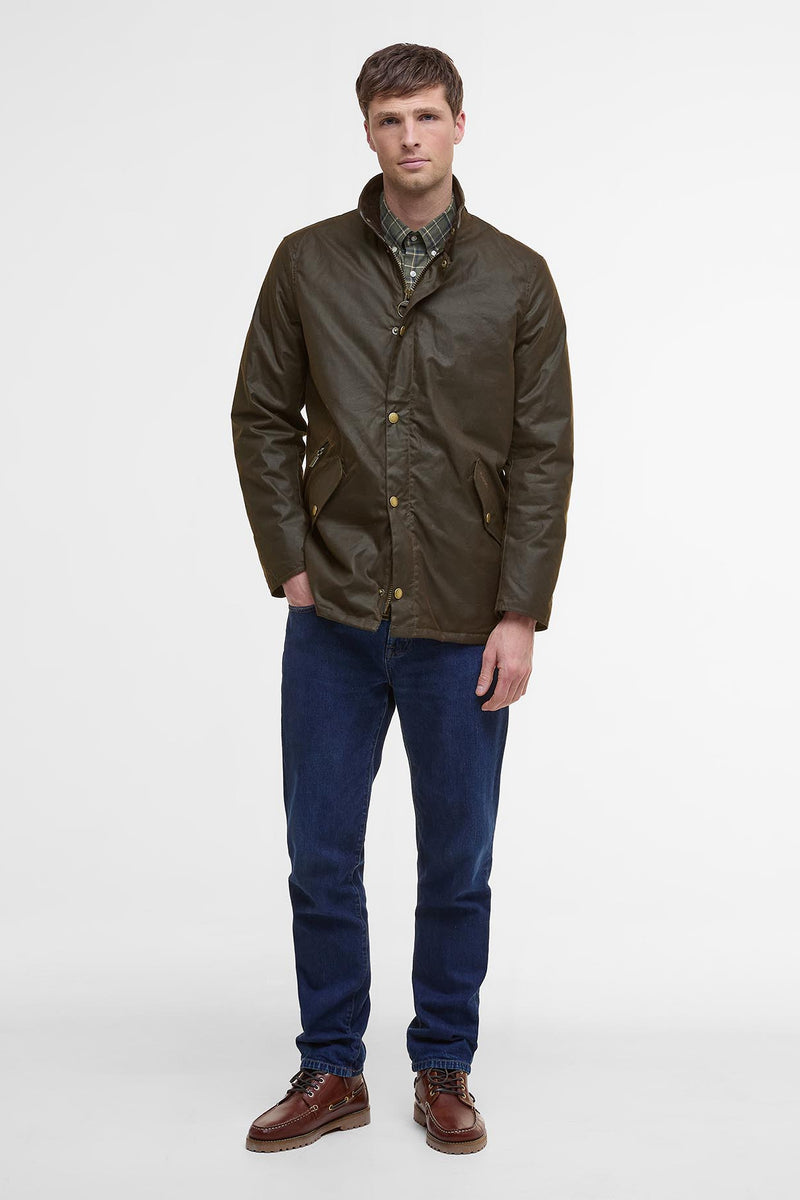 Barbour MWX0726 Prestbury Waxed Cotton Jacket Olive