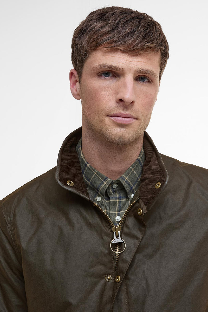 Barbour MWX0726 Prestbury Waxed Cotton Jacket Olive