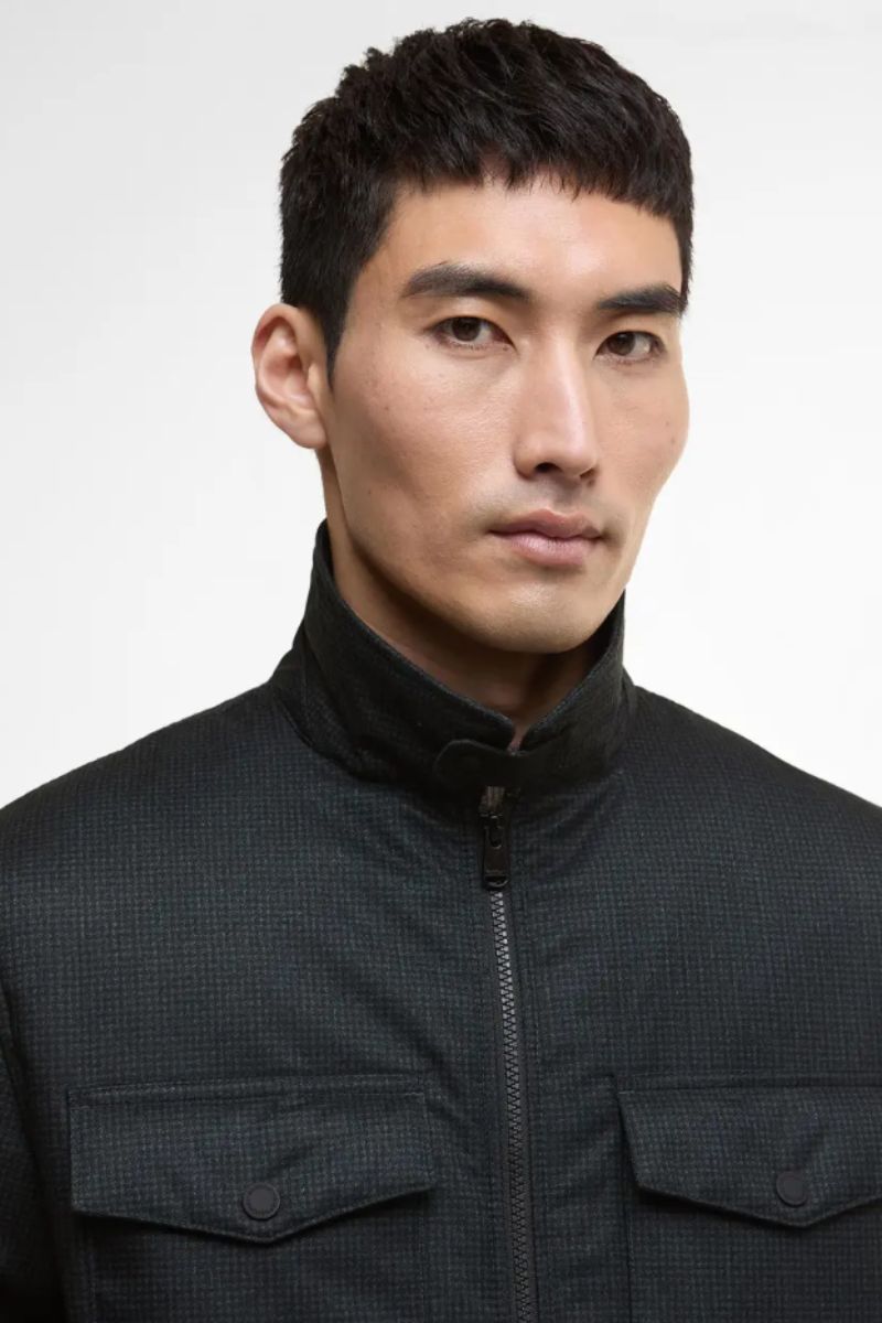 Barbour Intl Check Distill Jacket Black