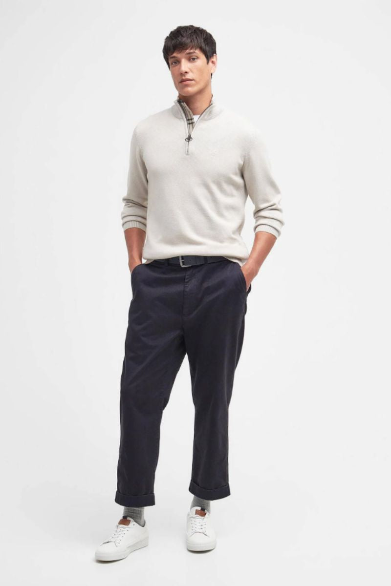 Barbour Cotton Half Zip Jumper Mist