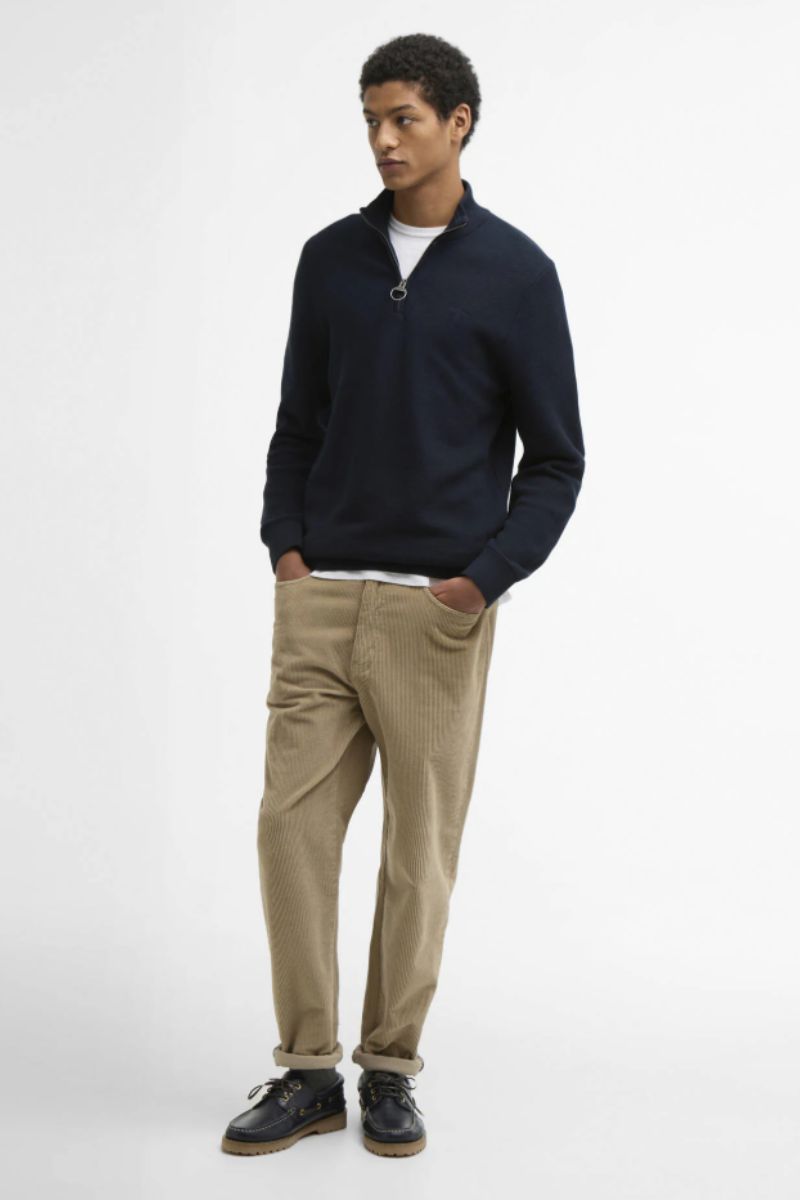 Barbour Essential Honeycomb Half Zip Navy