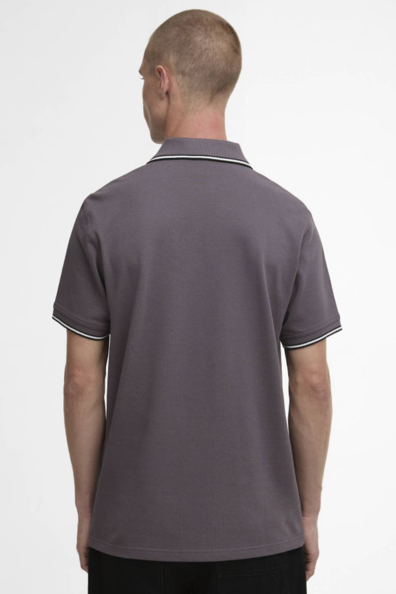 Barbour International Evan Tipped Polo Aluminium