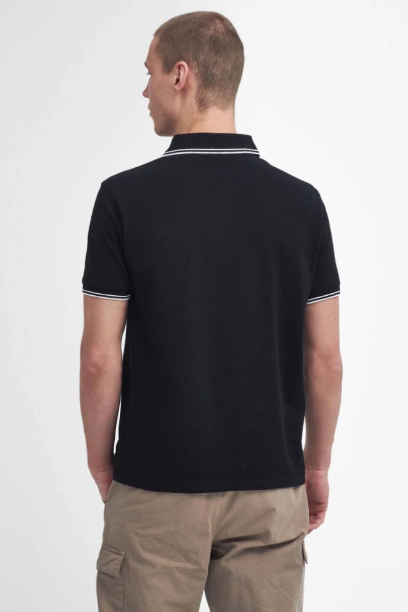 Barbour International Evan Tipped Polo Black