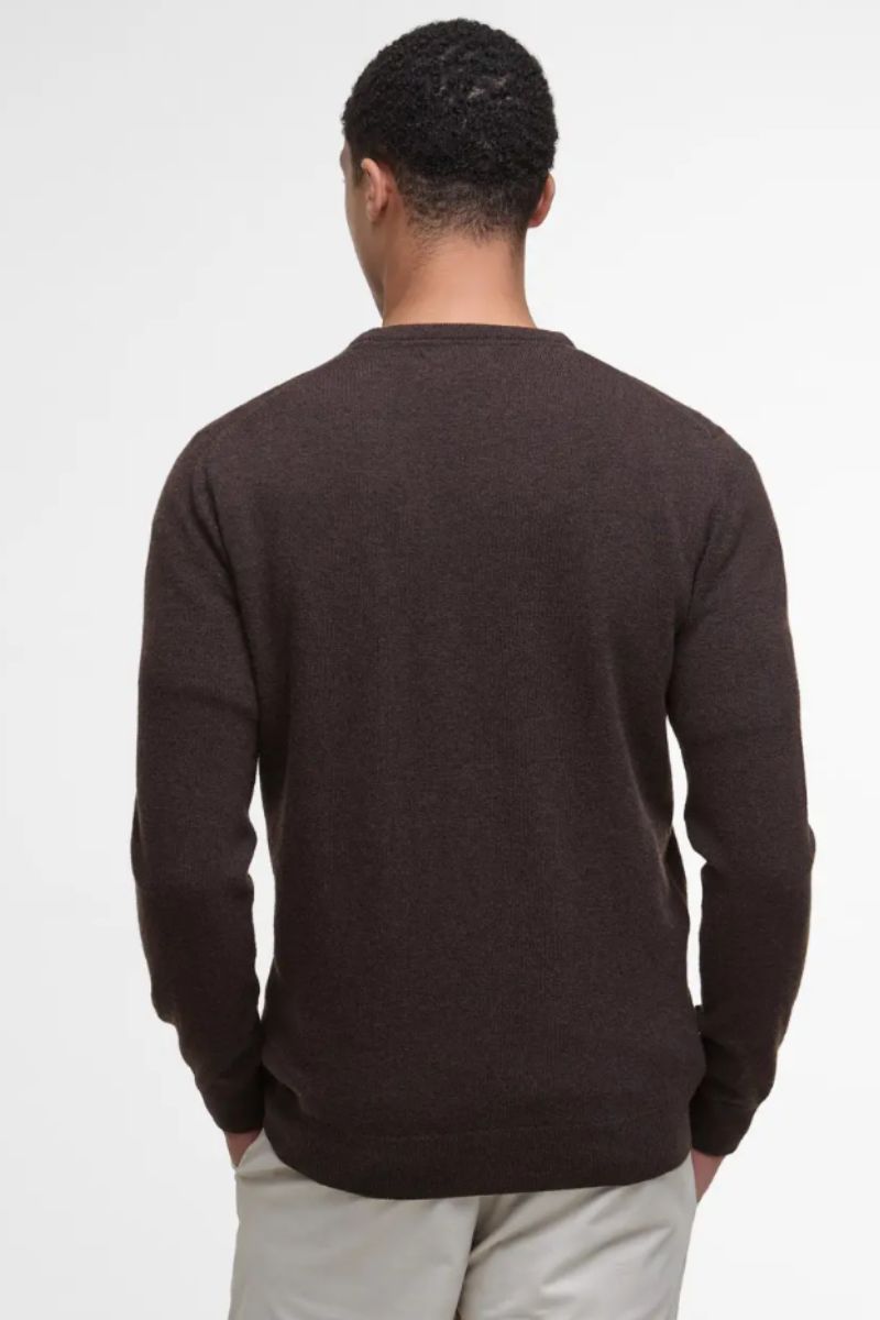 Barbour Ess Lambswool Crew Dark Oak