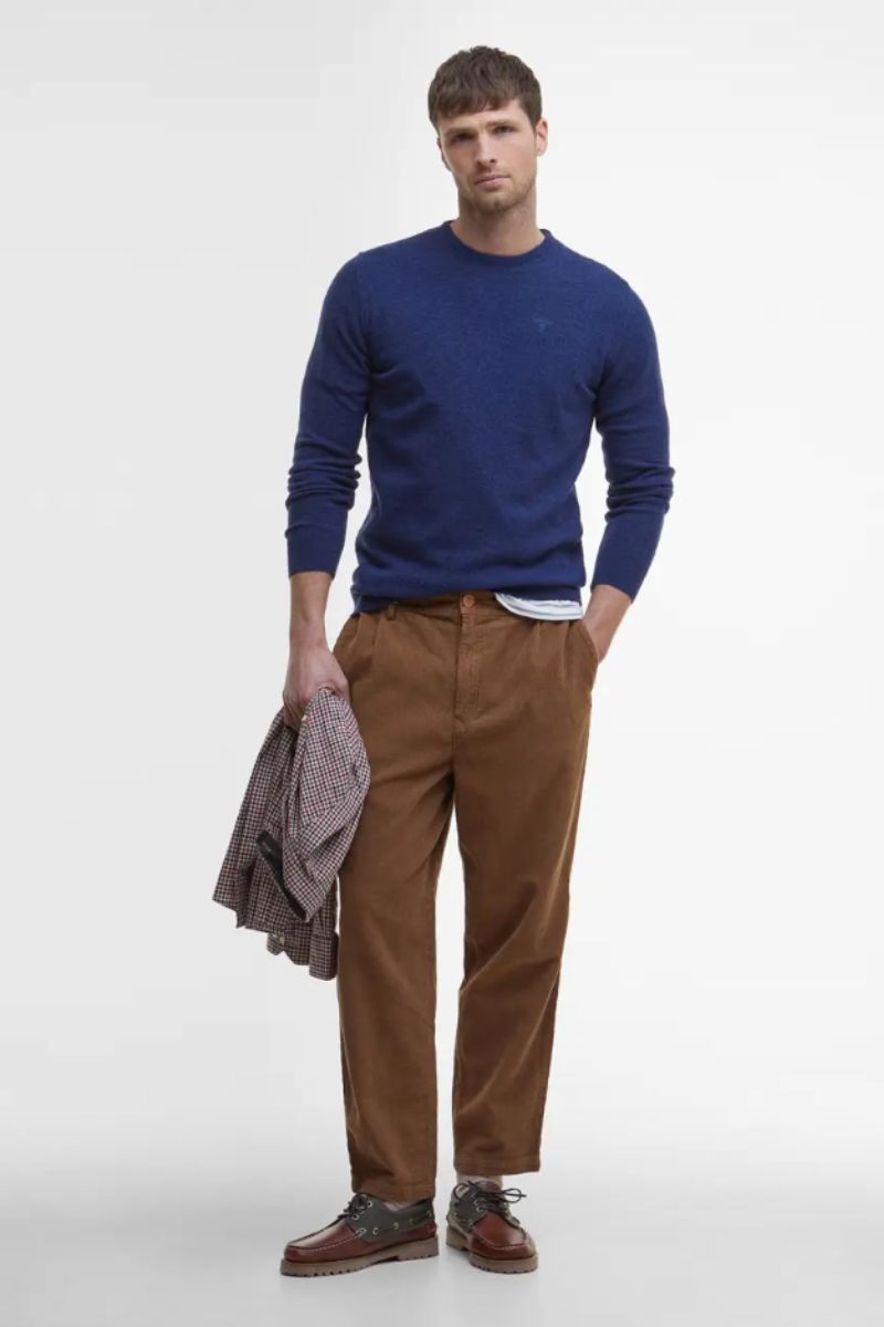 Barbour Ess Lambswool Crew Deep Blue