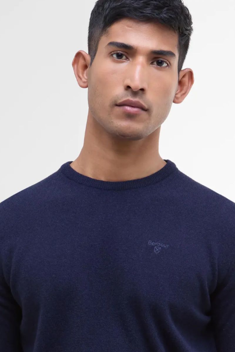 Barbour Ess Lambswool Crew Navy