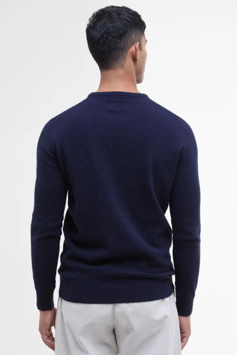 Barbour Ess Lambswool Crew Navy