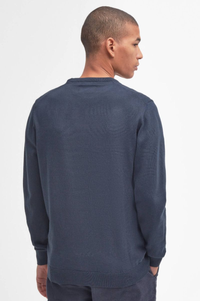 Barbour Pima Cotton Crew Jumper Navy