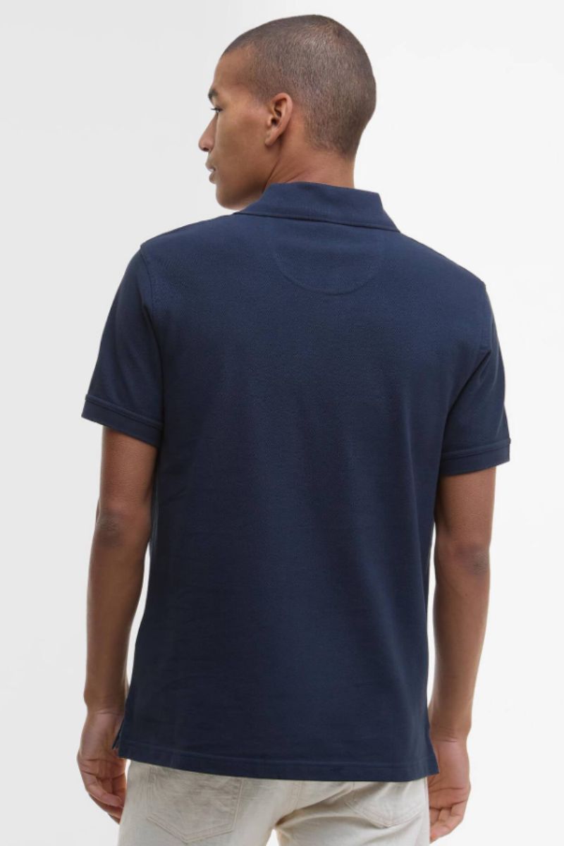 Barbour Tartan Pique Polo Navy