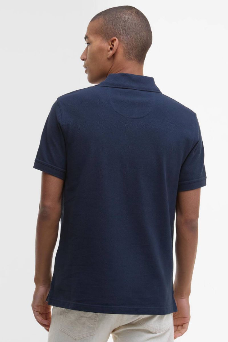Barbour Tartan Pique Poloshirt New Navy