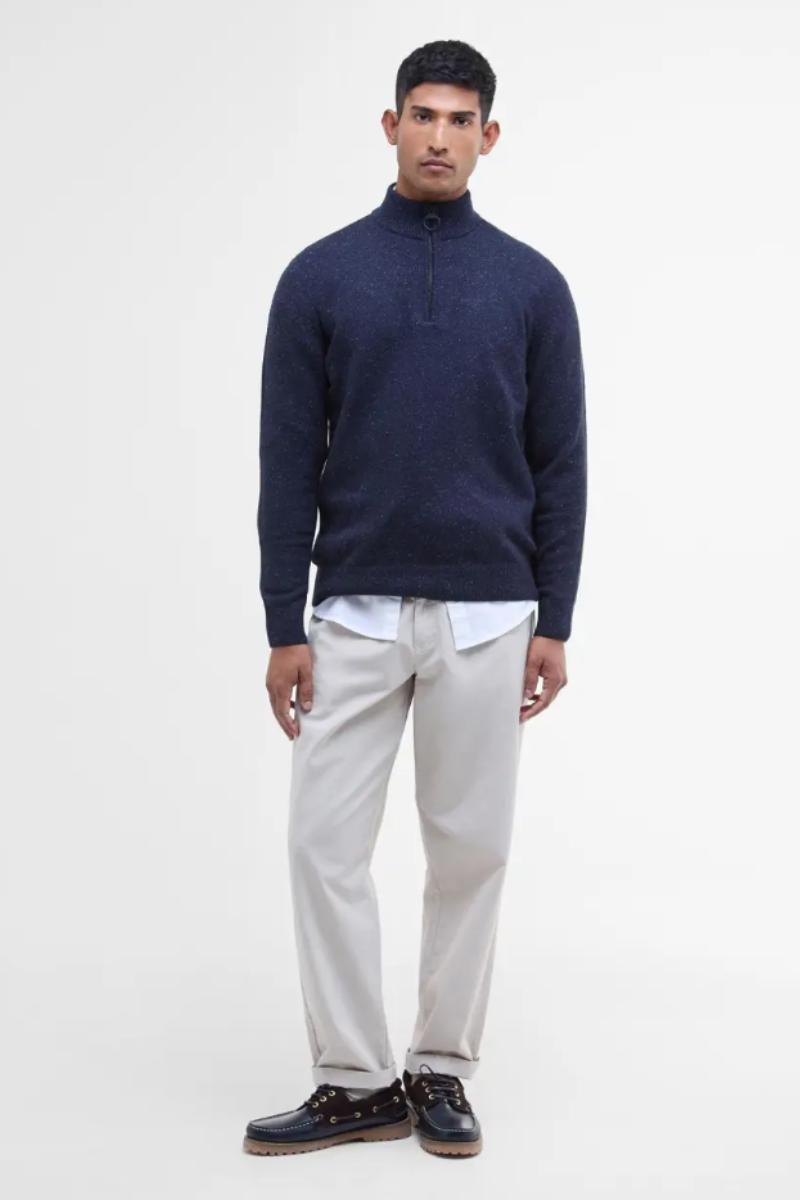 Barbour Essential Tisbury Half Zip Navy