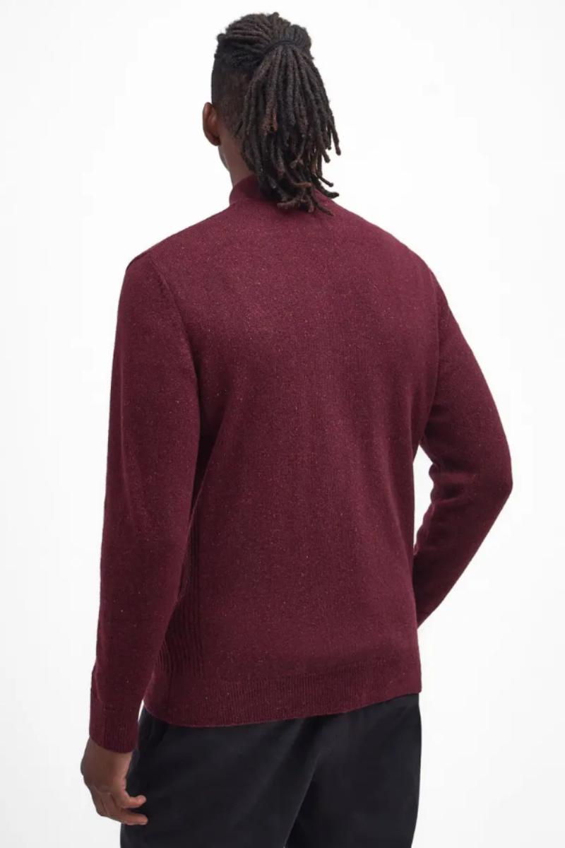 Barbour Essential Tisbury Half Zip Ruby