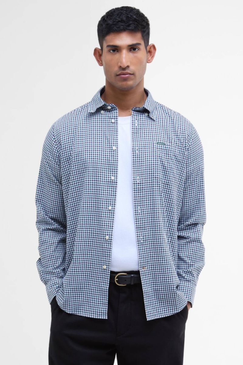 Barbour Padshaw Green Gingham Shirt