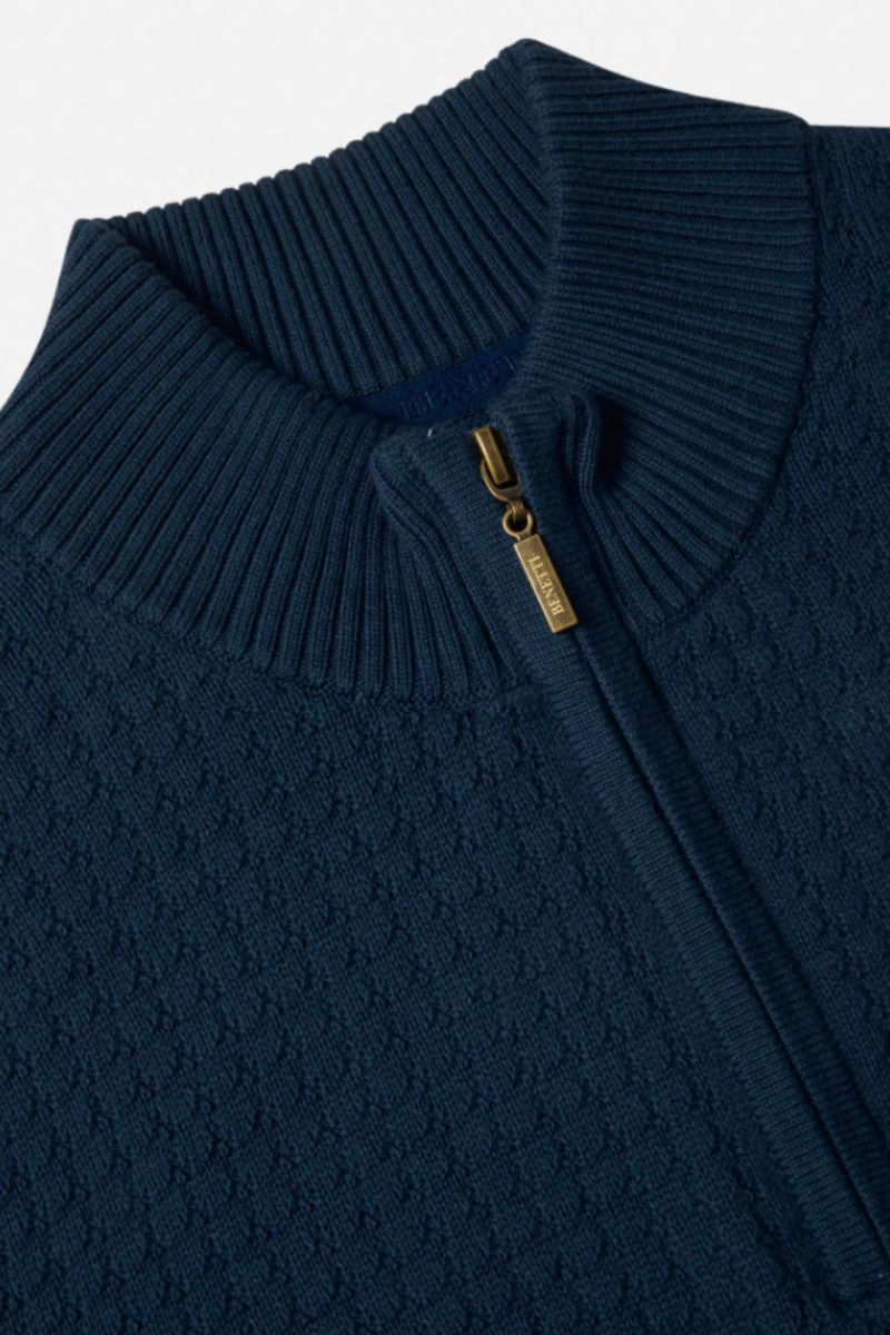 Benetti Ellis 1/4 Zip Jumper Indigo
