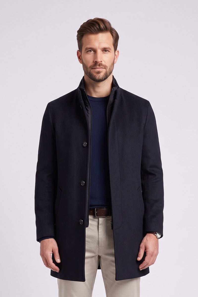 Benetti Lloyd Tailored Fit Wool Blend Coat Forest