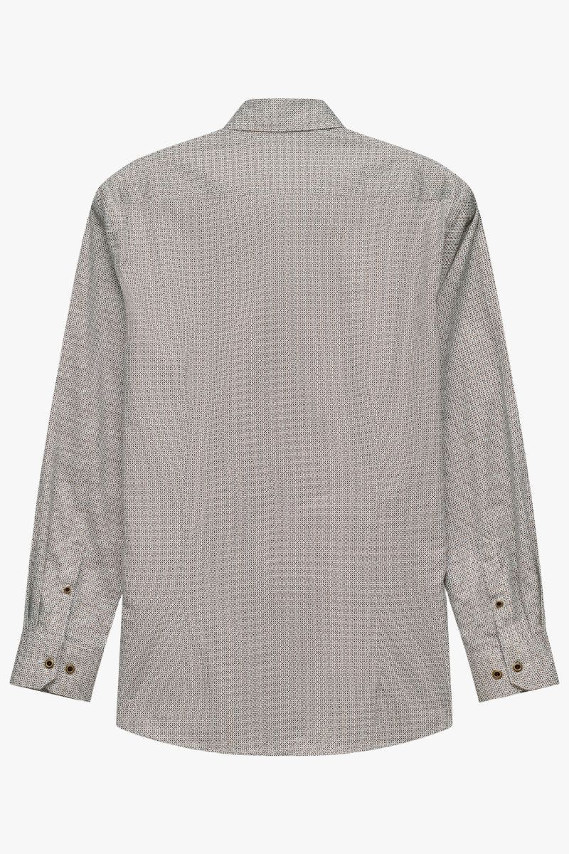 Bugatti 18513E Print Shirt Brown