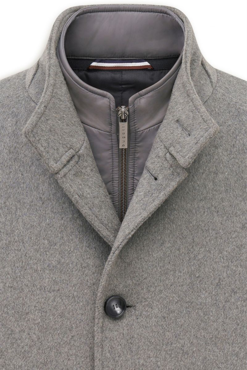 Bugatti 24203 Wool Blend Overcoat Grey