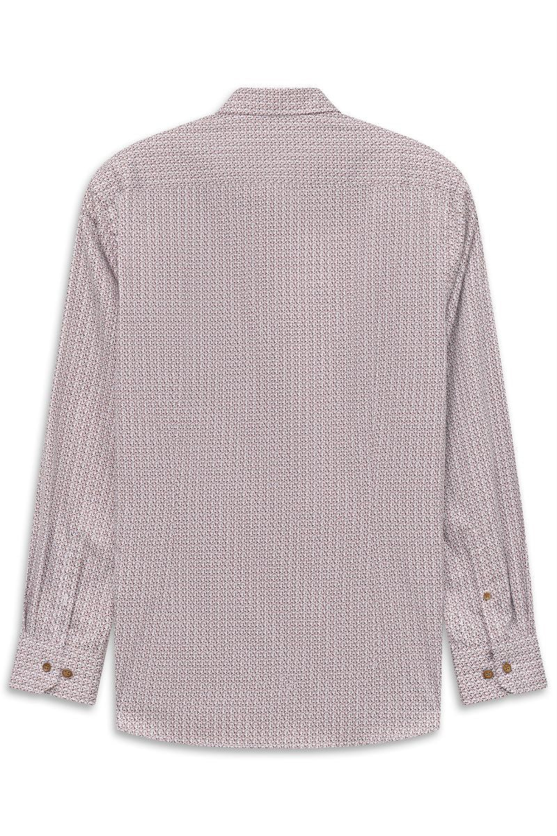 Bugatti 28511F Printed Button-Down Shirt Rose