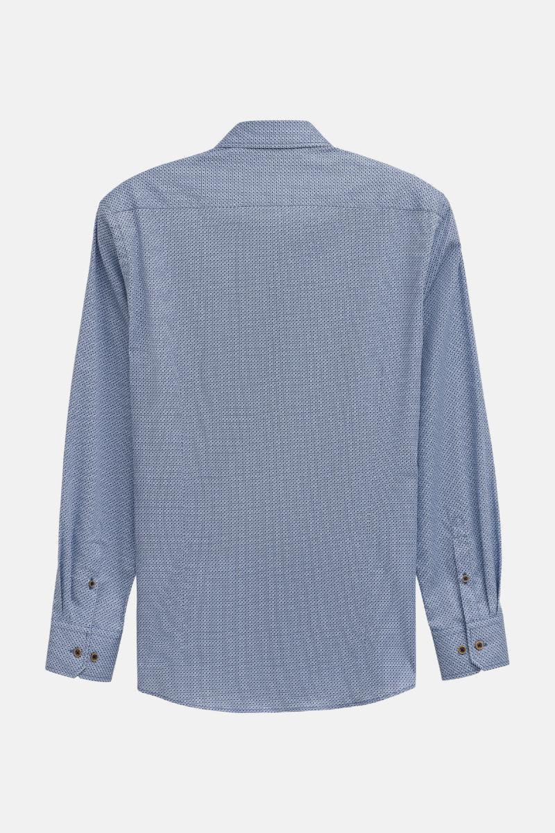 Bugatti 88518D Blue Print Shirt