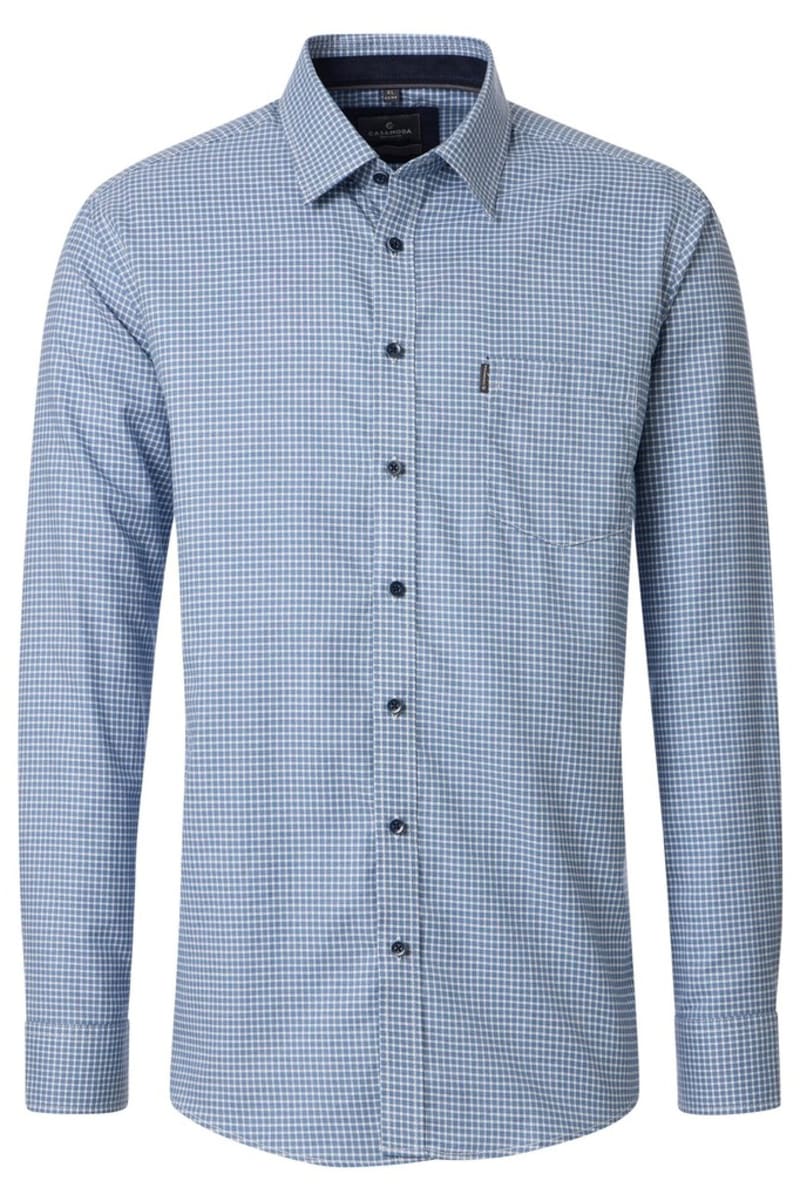 Casa Moda 32670 Comfort Fit Mouliné Shirt Blue