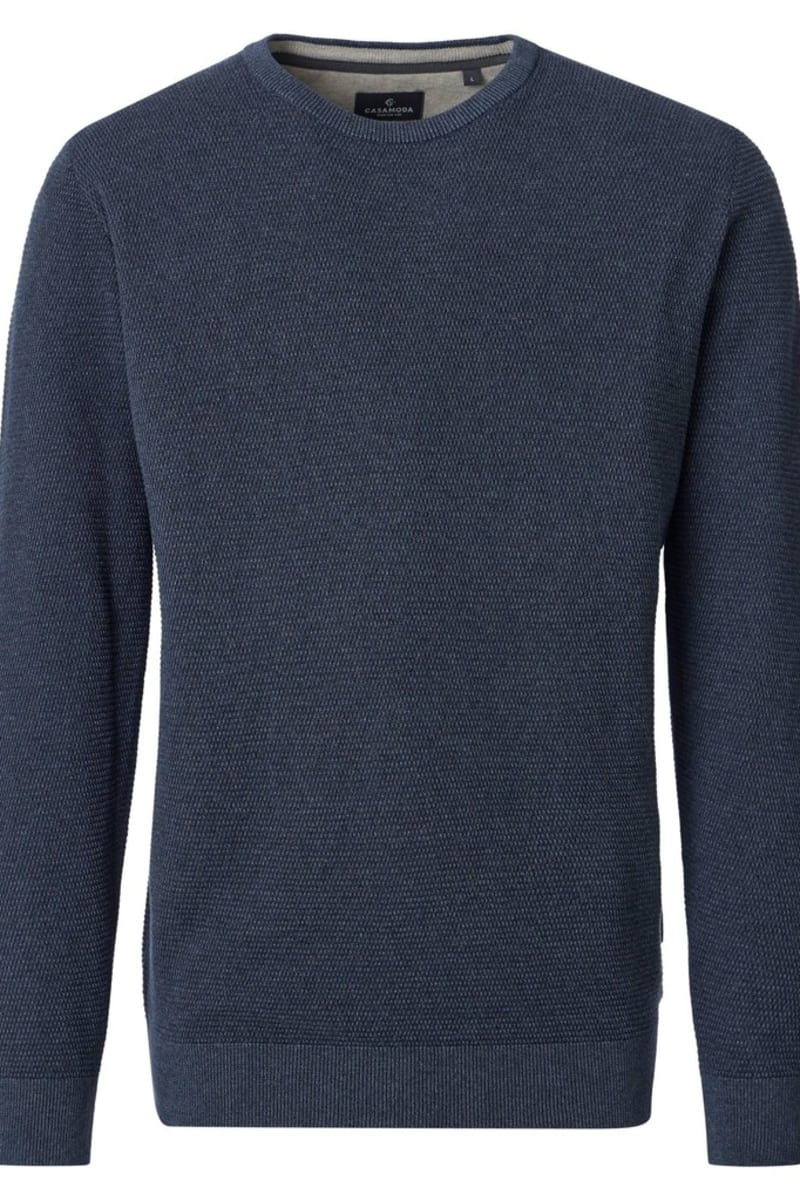Casa Moda 78900 Regular Fit Cotton Crew Neck Jumper Navy
