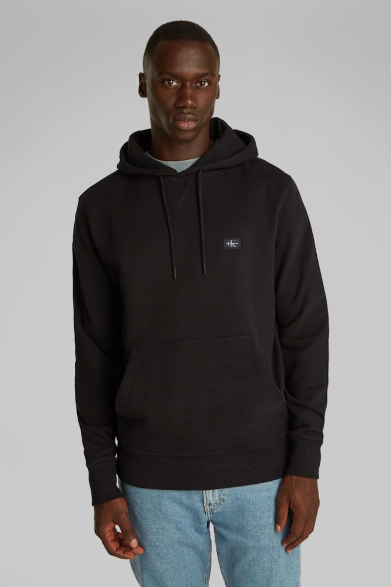 Calvin Klein 27113 Woven Label Hoodie Black