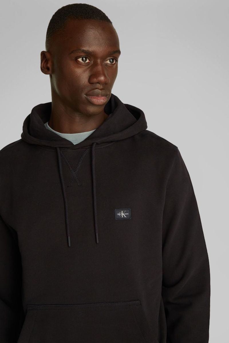Calvin Klein 27113 Woven Label Hoodie Black