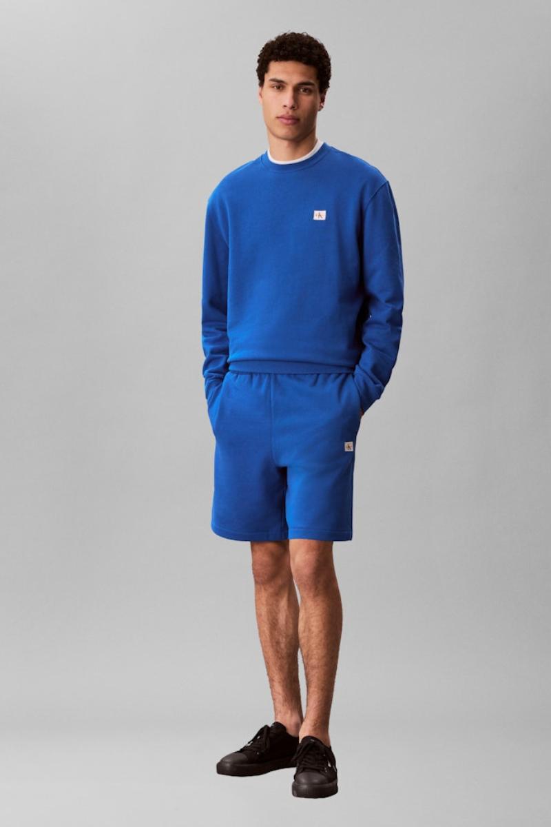 Calvin Klein 282G Terry Badge Shorts Blue