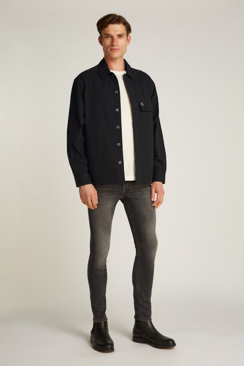 Calvin Klein 6724 Clean Cotton Overshirt Black