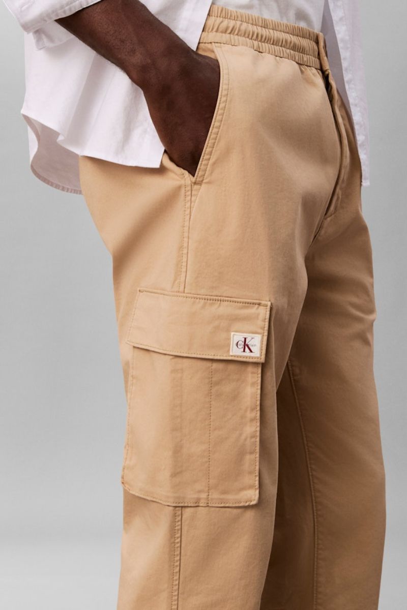 Calvin Klein 608 Skinny Comfort Cotton Cargo Travertine
