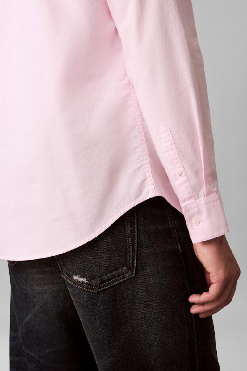Calvin Klein 1252 Solid Oxford Shirt Pink