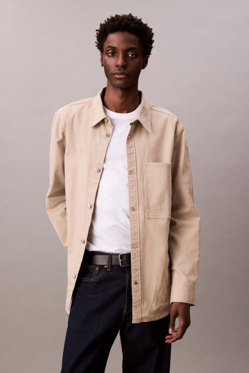 Calvin Klein 404G Wash Cotton Canvas Overshirt