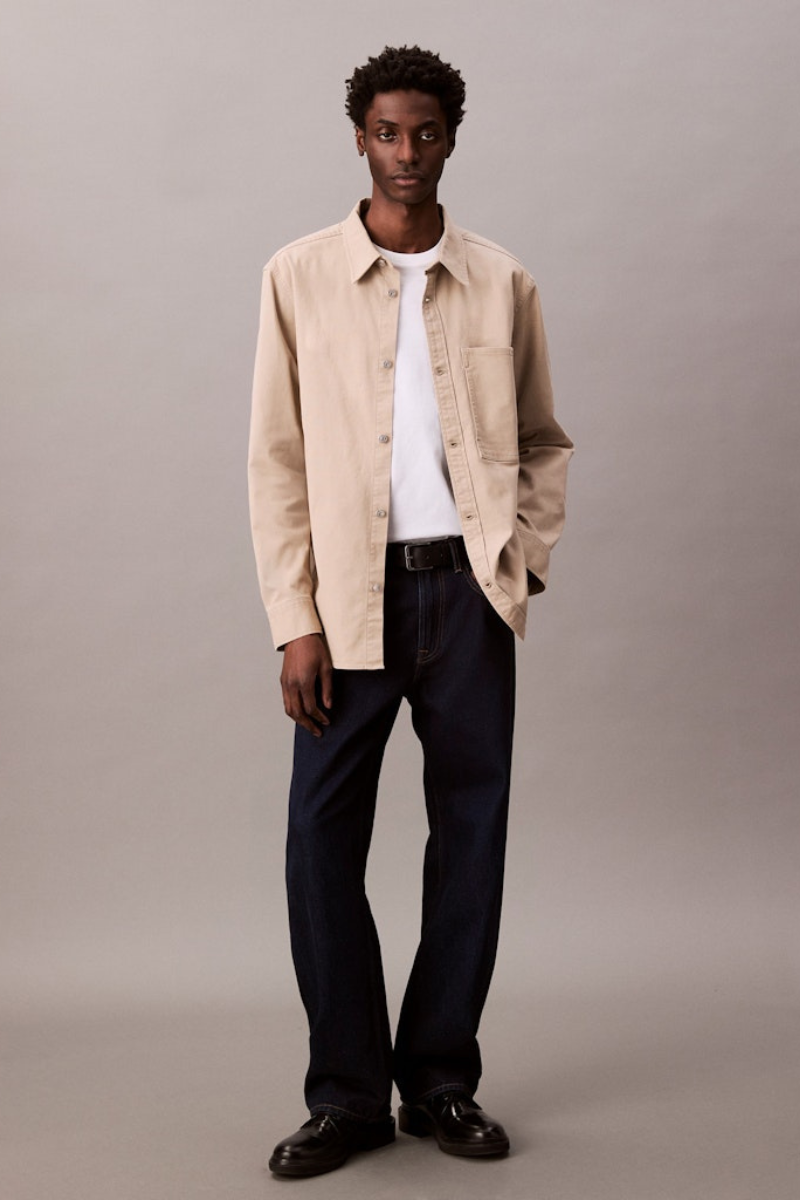 Calvin Klein 404G Wash Cotton Canvas Overshirt