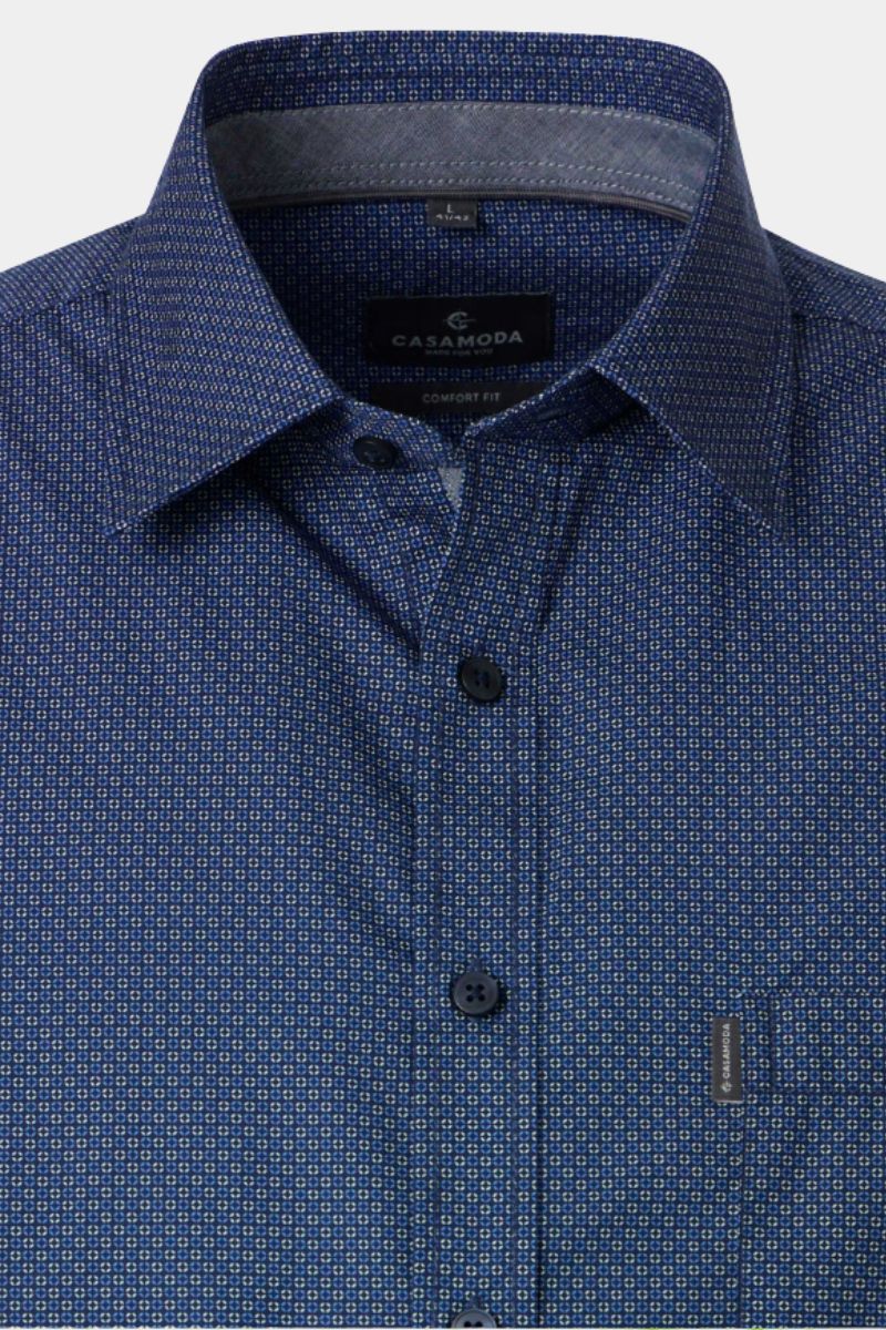 Casa Moda 31081 Comfort Fit SS Shirt Blue