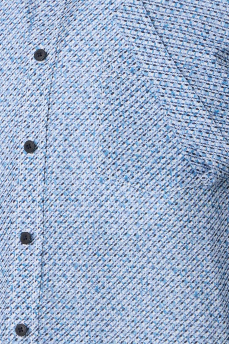 Casa Moda 31111 Comfort Fit SS Shirt Blue